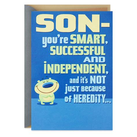 hallmark smart and successful son funny birthday card|hallmark birthday cards for boys.